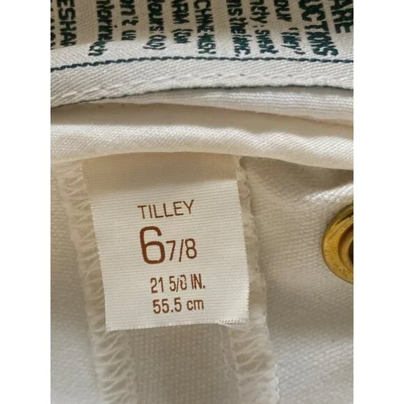 Tilley Endurables T4 Cotton Duck Sun Hat 6 7/8 XS 55.5cm Vintage HTF Ivory Green - Picture 5 of 15